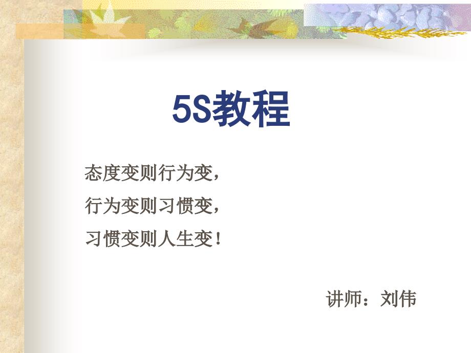 5S培训教程(PPT34页)_第1页