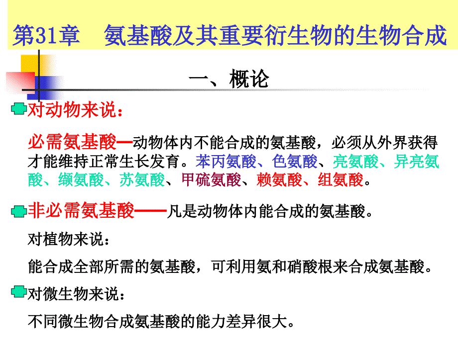 氨基酸的生物合成_第1页