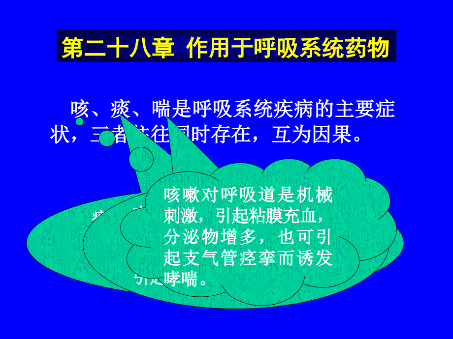 药理学第二十八章作用于呼吸系统药物_第1页