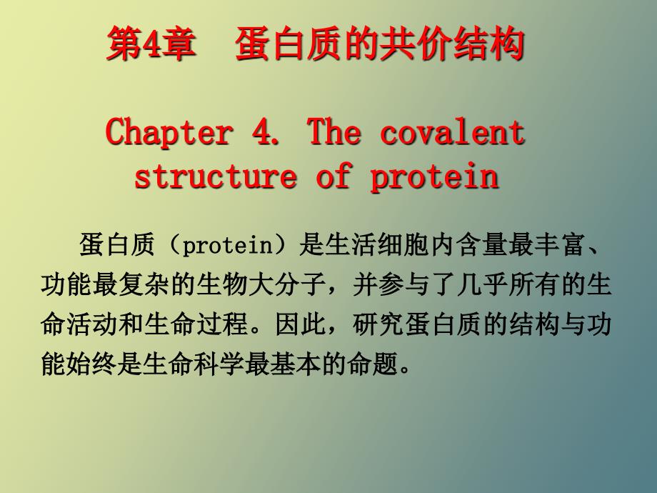 蛋白质的共价结构_第1页