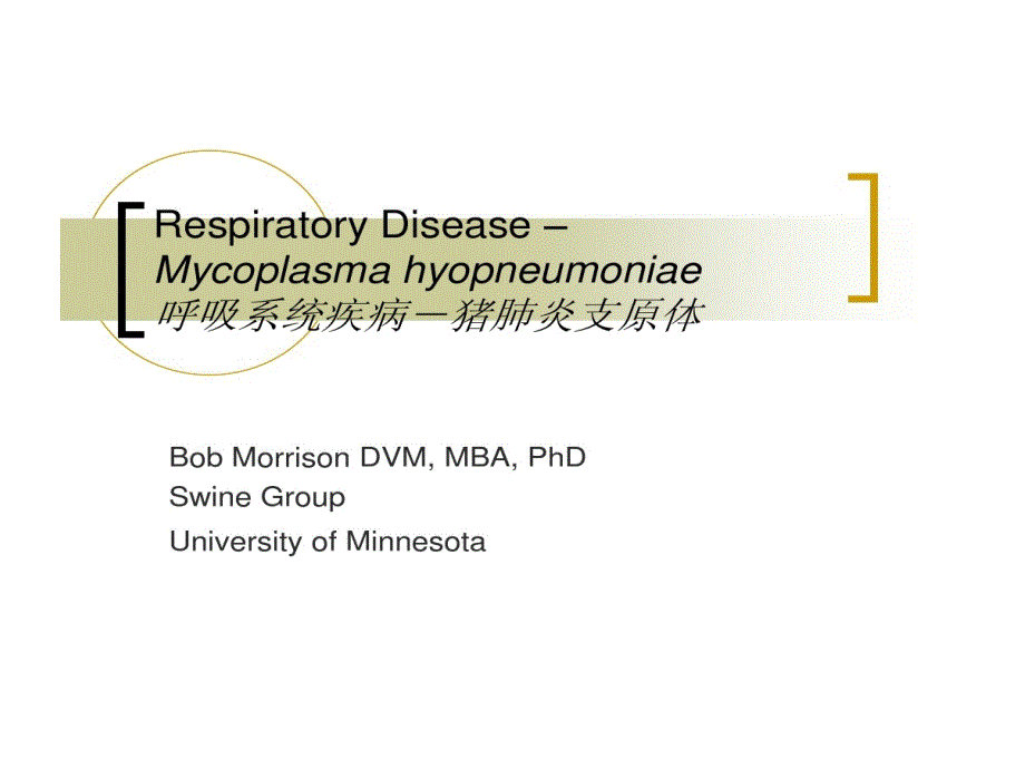 呼吸系统疾病猪肺炎支原体课件_第1页