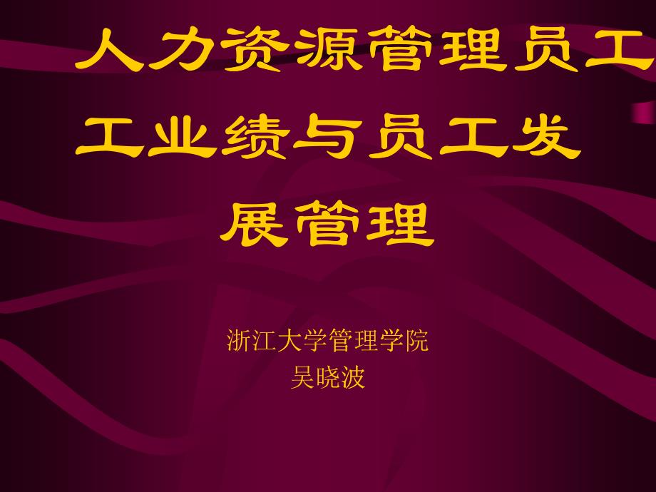 [精选]员工业绩与员工发展管理_第1页