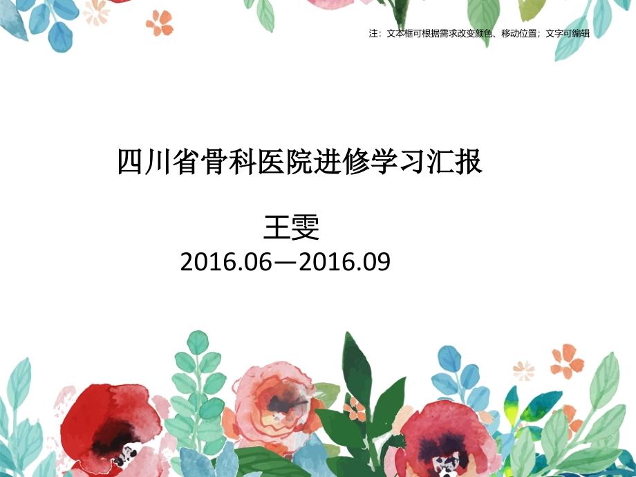 骨科医院进修学习汇报_第1页