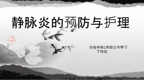 《靜脈炎的護(hù)理》課件