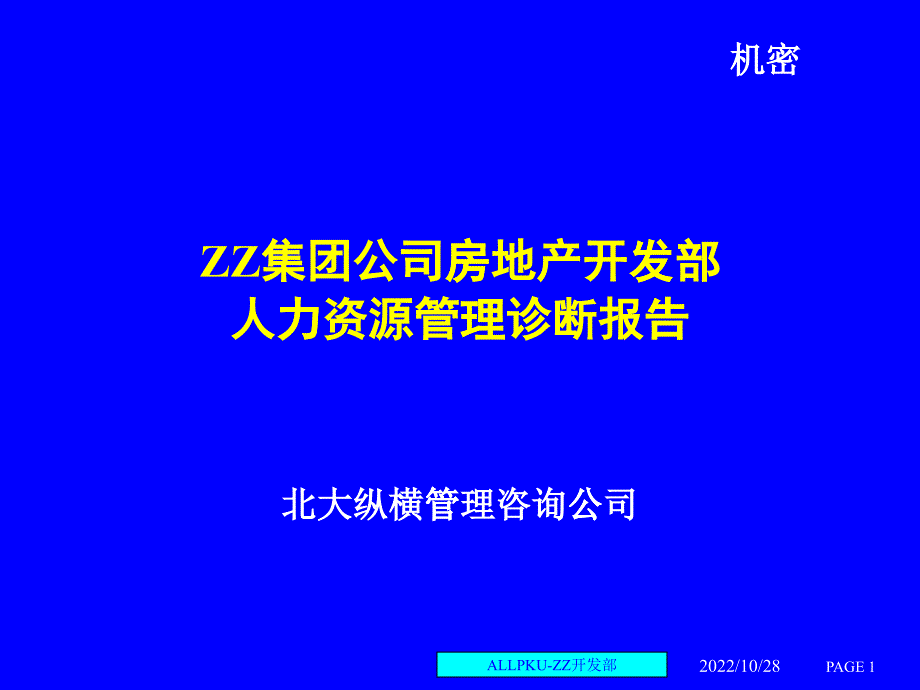 &amp#215;&amp#215;集团人力资源管理诊断报告_第1页