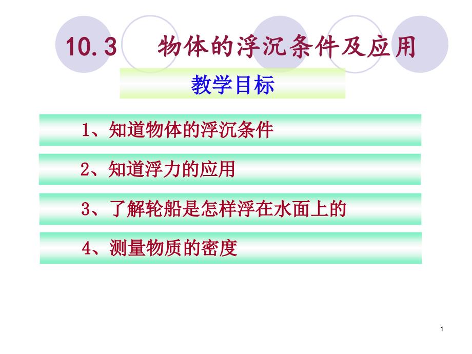 人教版八年级下册物体的沉浮条件及应用课件_第1页