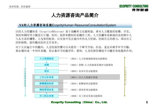 人力資源管理咨詢方法和工具