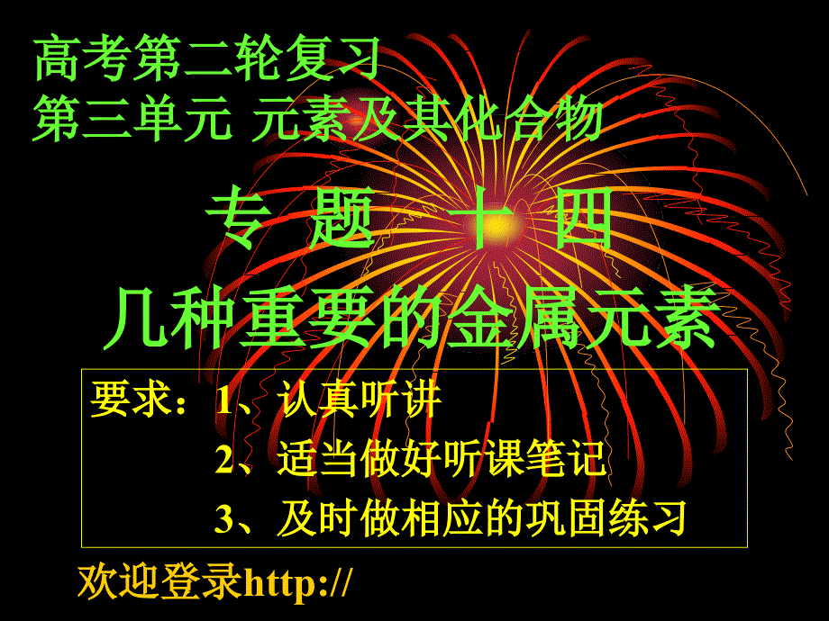 高中化学高考化学第二轮复习几种重要的金属元素_第1页