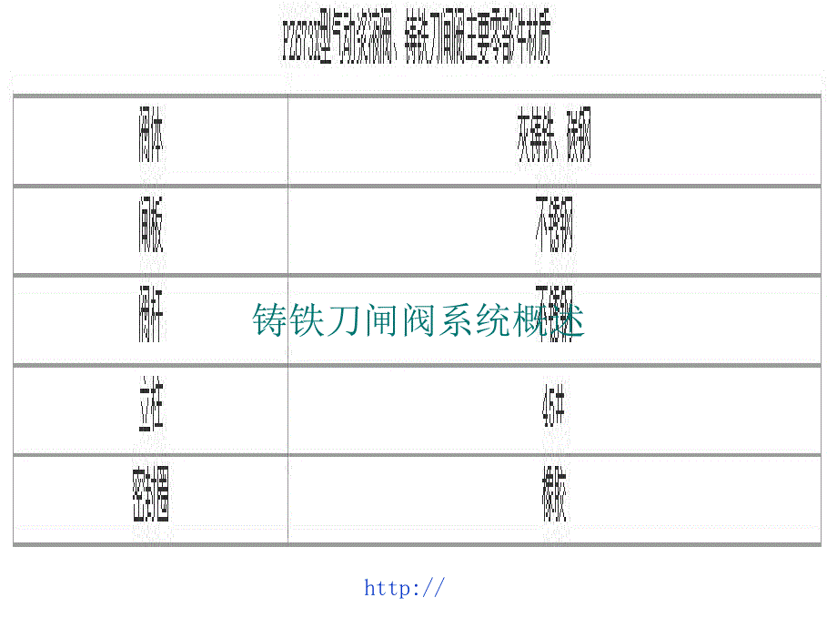 铸铁刀闸阀系统概述_第1页