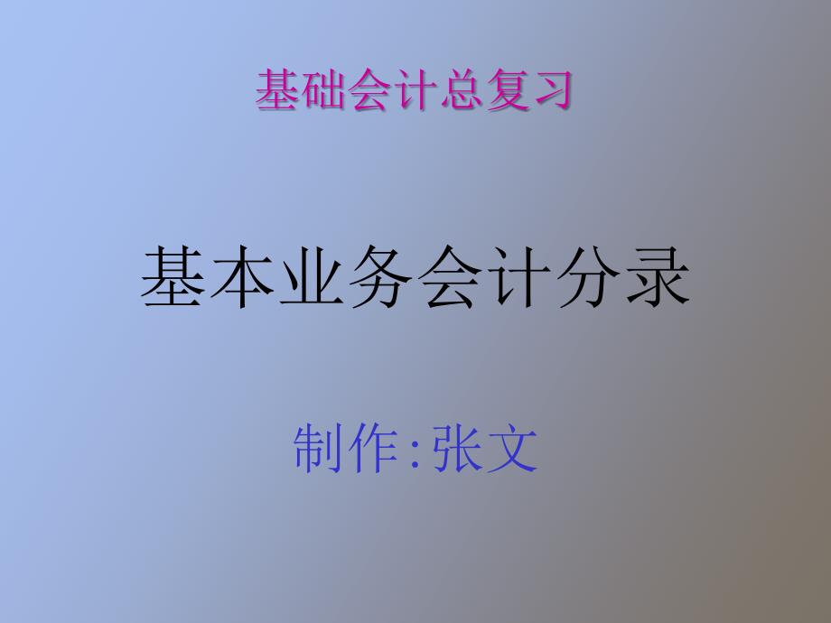 基本业务会计分录总结_第1页