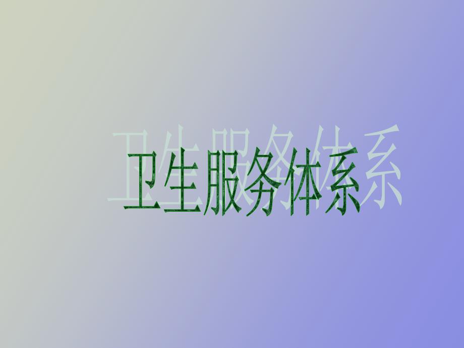 卫生服务系统_第1页