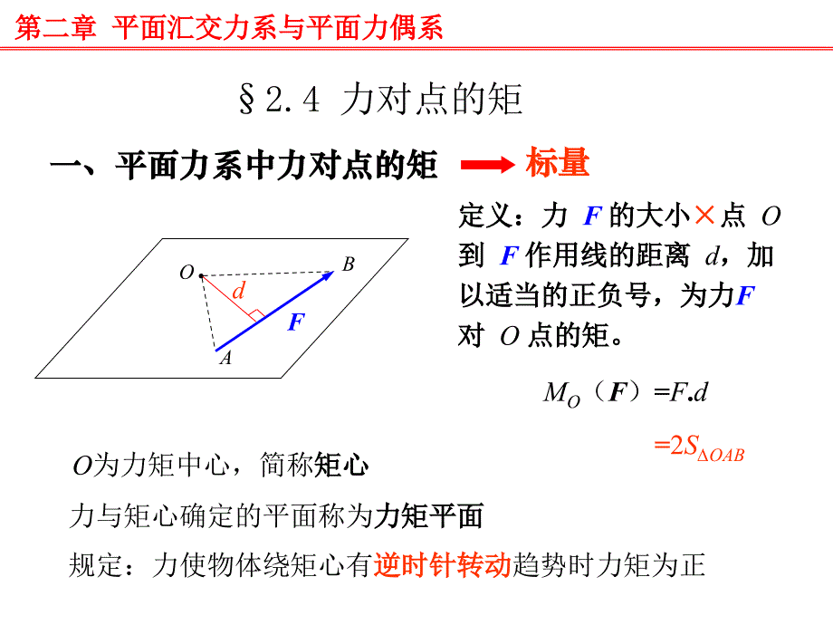 力对点的矩与力对轴的矩_第1页