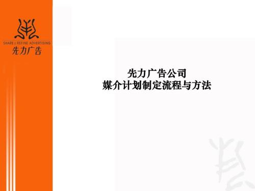 先力廣告公司媒介計劃制定流程和方法(ppt 48)