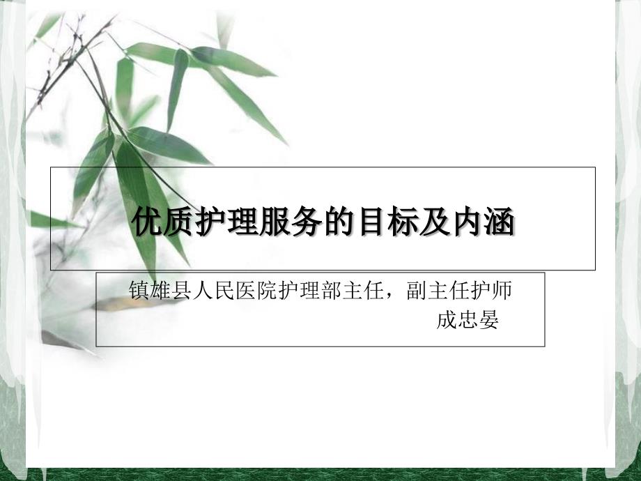 优质护理的目标及内涵_第1页