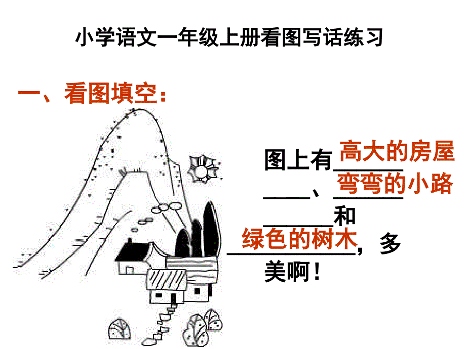 一年级上册看图写话训练_第1页