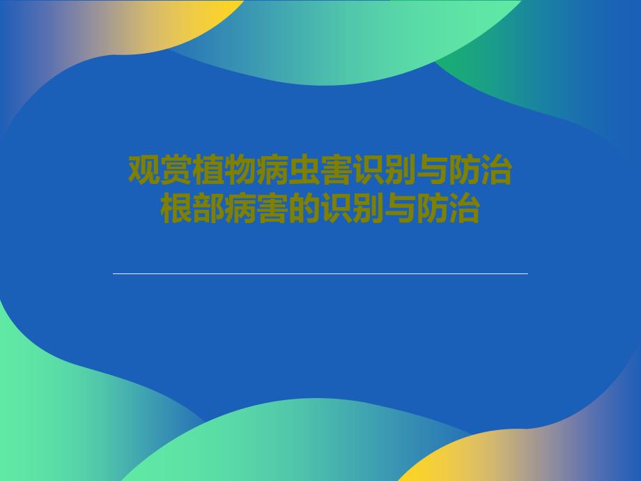 观赏植物病虫害识别与防治根部病害的识别与防治课件_第1页