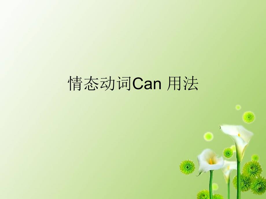 情态动词can微课课件_第1页