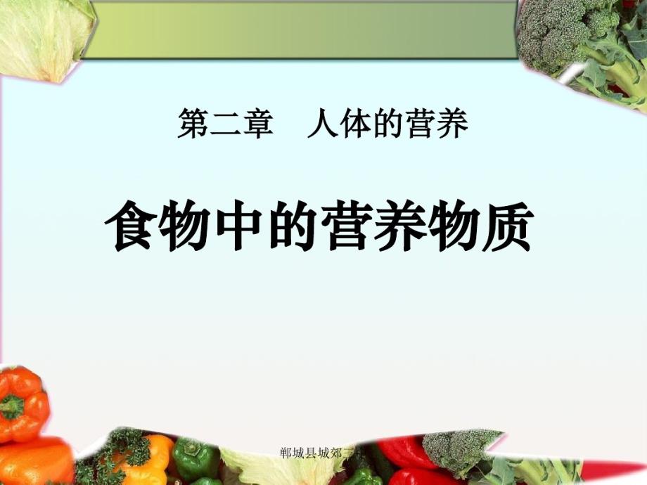 第一节食物中的营养物质课件_第1页