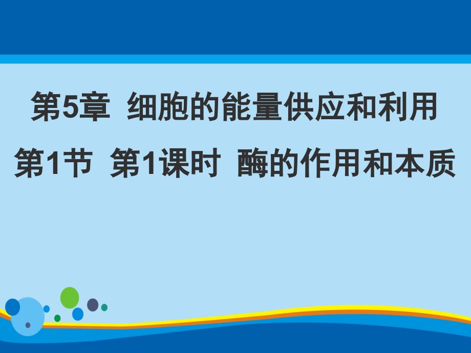 降低化学反应活化能的酶课件_第1页