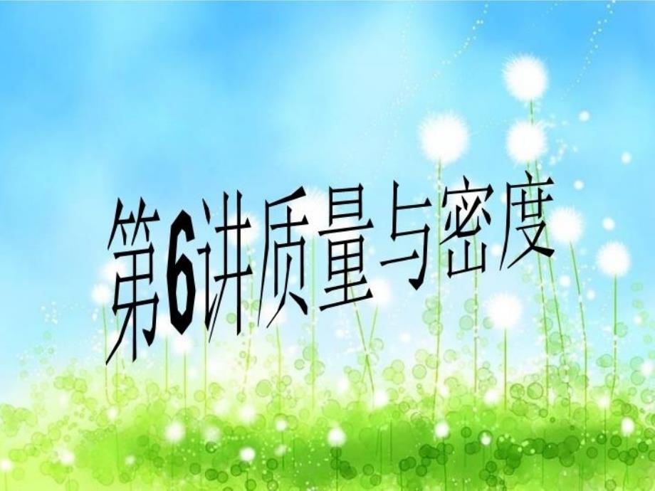 第6讲质量与密度课件_第1页