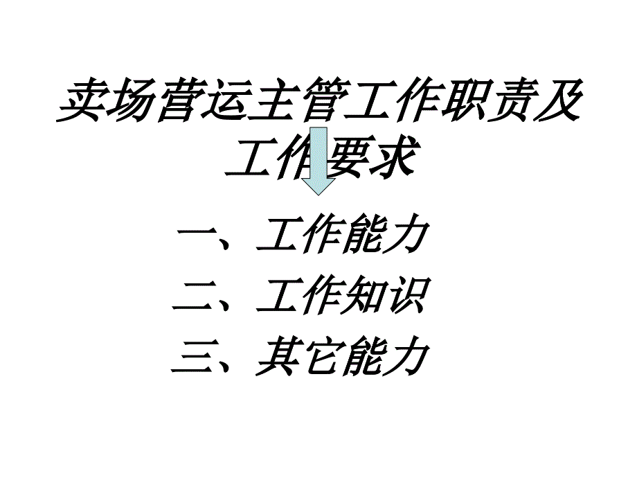 卖场营运主管工作职责及工作要求ppt-卖场营运主管工作职_第1页