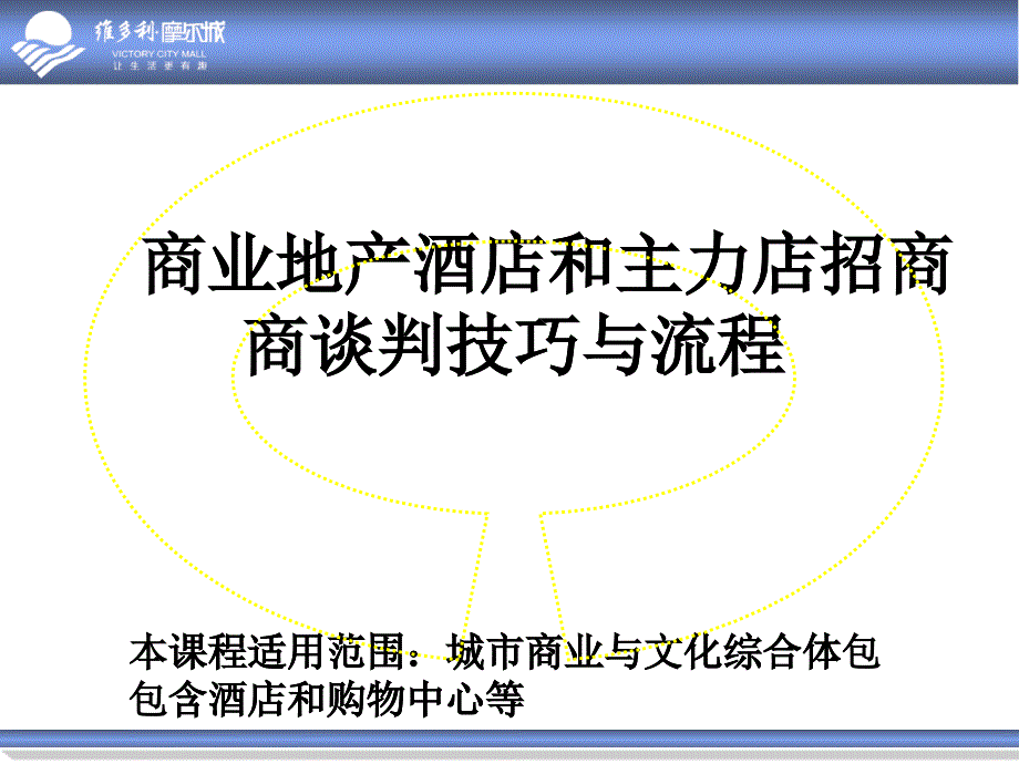 城市商业综合体酒店和主力店招商谈判技巧与流程_第1页