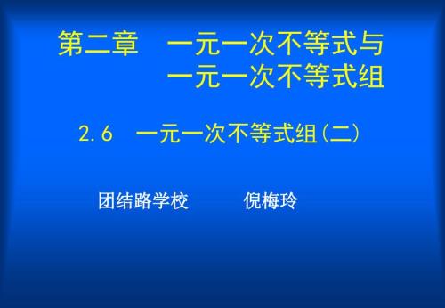 一元一次不等式組的解法 (5)(精品)