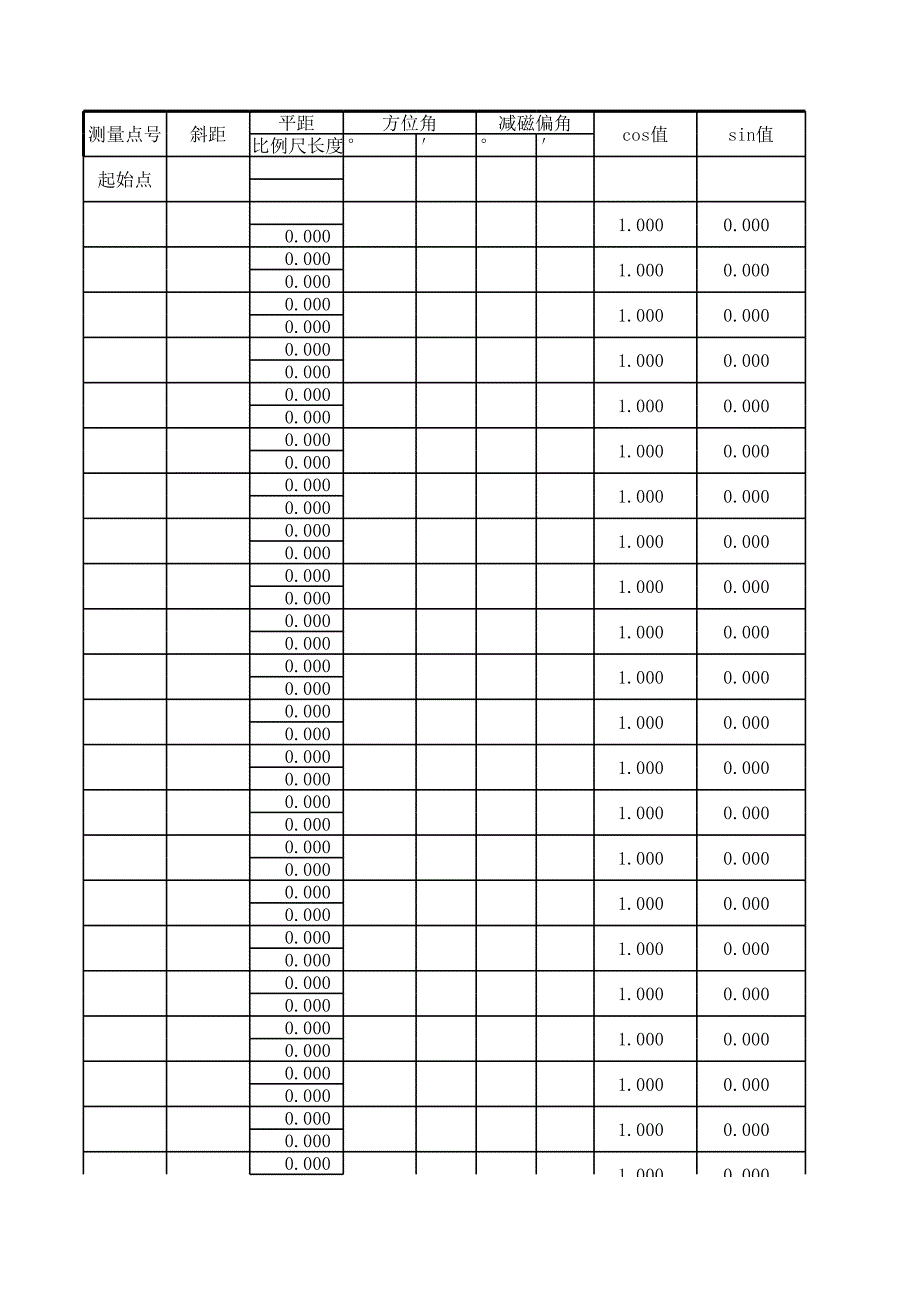 羅盤儀計(jì)算表_第1頁