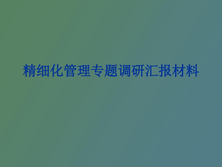 精细化汇报材料_第1页