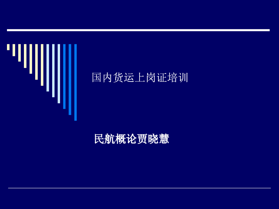 國內(nèi)貨運(yùn)上崗證-民航概論_第1頁