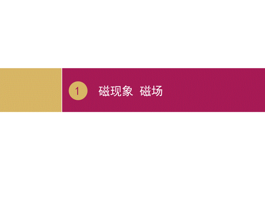 一、磁體與磁場(chǎng)(精品)_第1頁(yè)