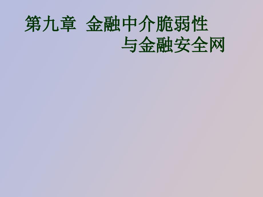 金融中介脆弱性与安全网_第1页