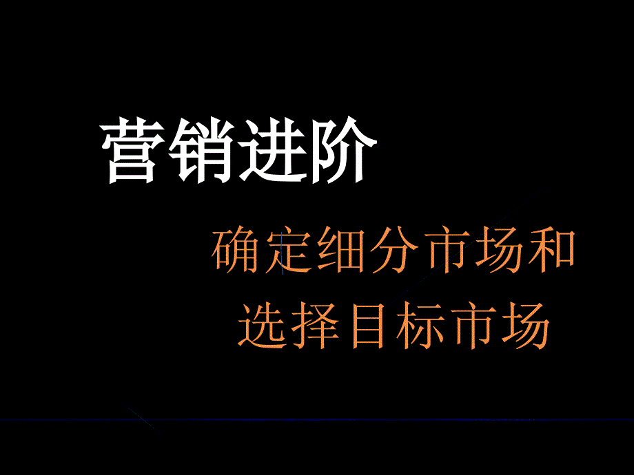 市场营销细分和目标市场选择_第1页