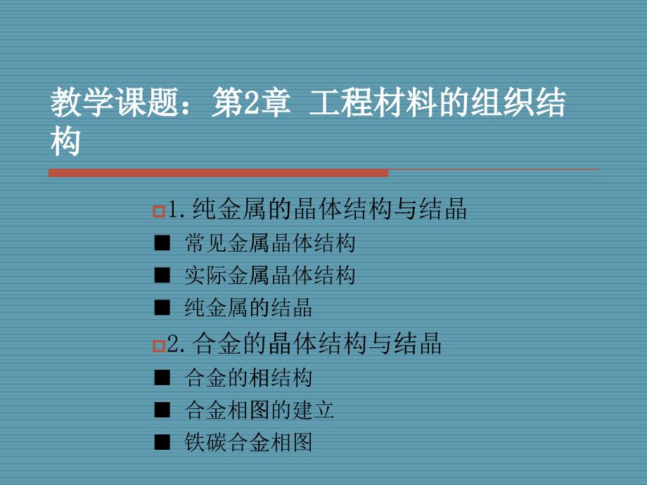 工程材料的组织结构培训课件_第1页