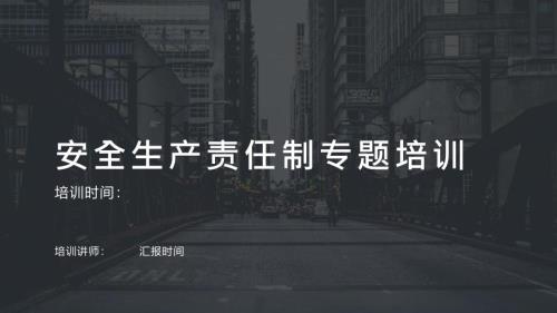 安全生產(chǎn)主體責任制專題培訓