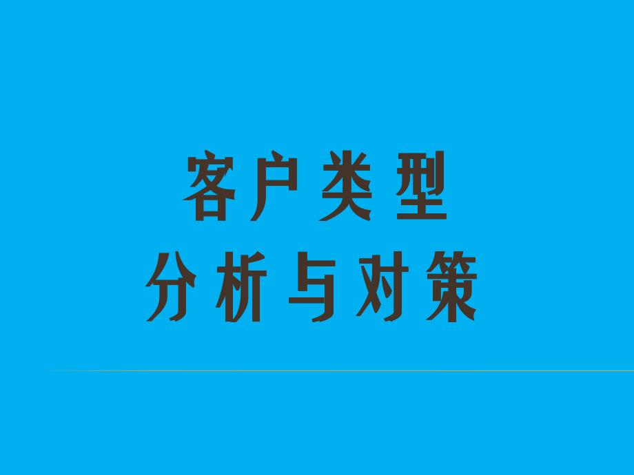 客户类型分析与对策_第1页