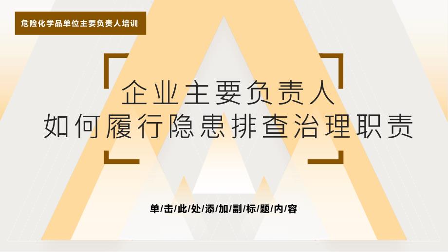 危化品企业主要负责人如何进行隐患排查与治理_第1页