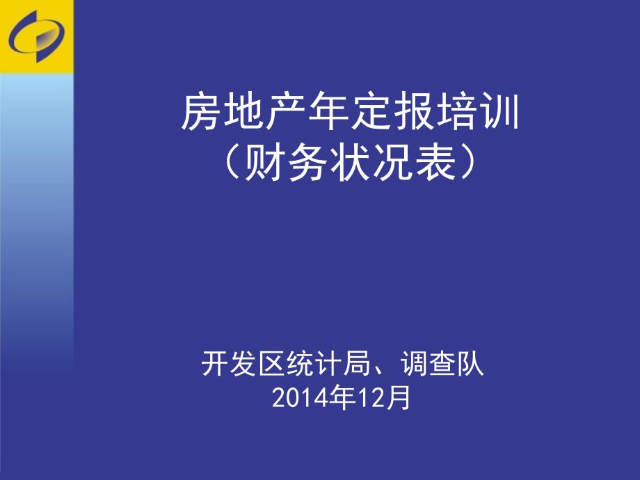 房地产年定报培训财务状况表_第1页