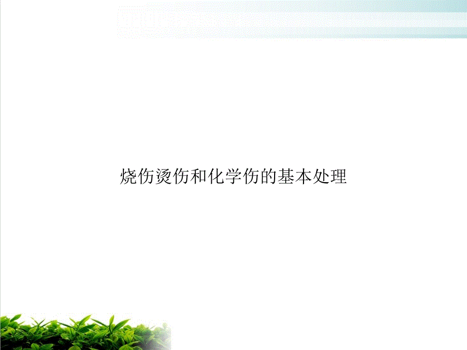 烧伤烫伤和化学伤的基本处理课件_第1页