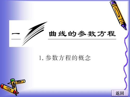 21 1參數(shù)方程的概念 課件(人教A選修4-4)