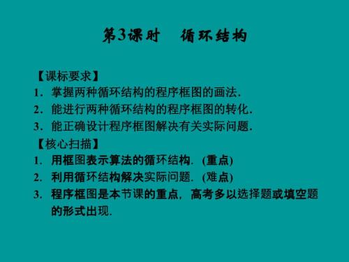 山東省數(shù)學(xué)(人教A)必修三《112程序框圖與算法的基本