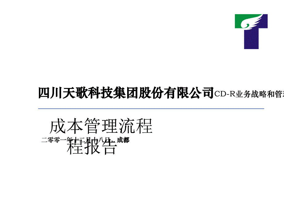 某咨询－成本管理流程报告_第1页