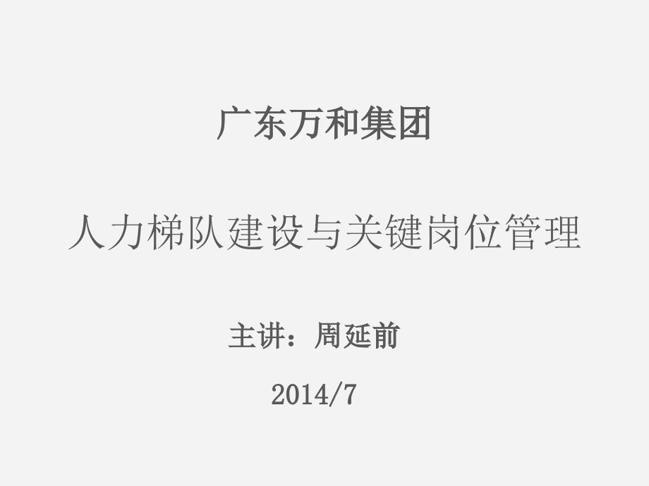 某公司人力梯队建设与关键岗位管理教材_第1页