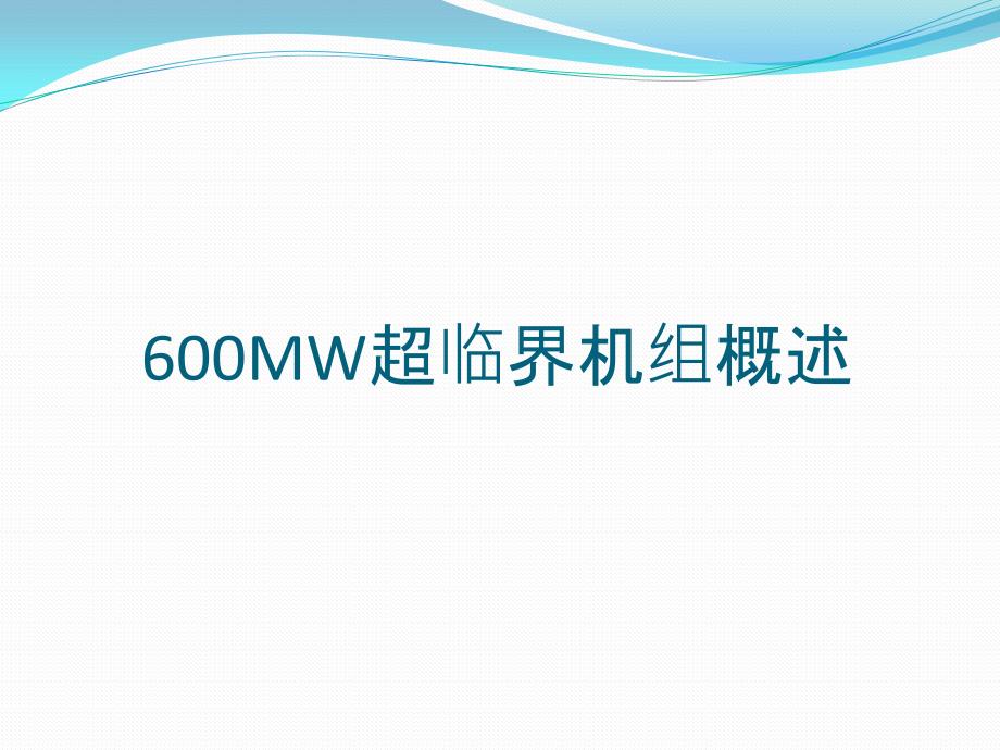 600MW超臨界機組論述_第1頁