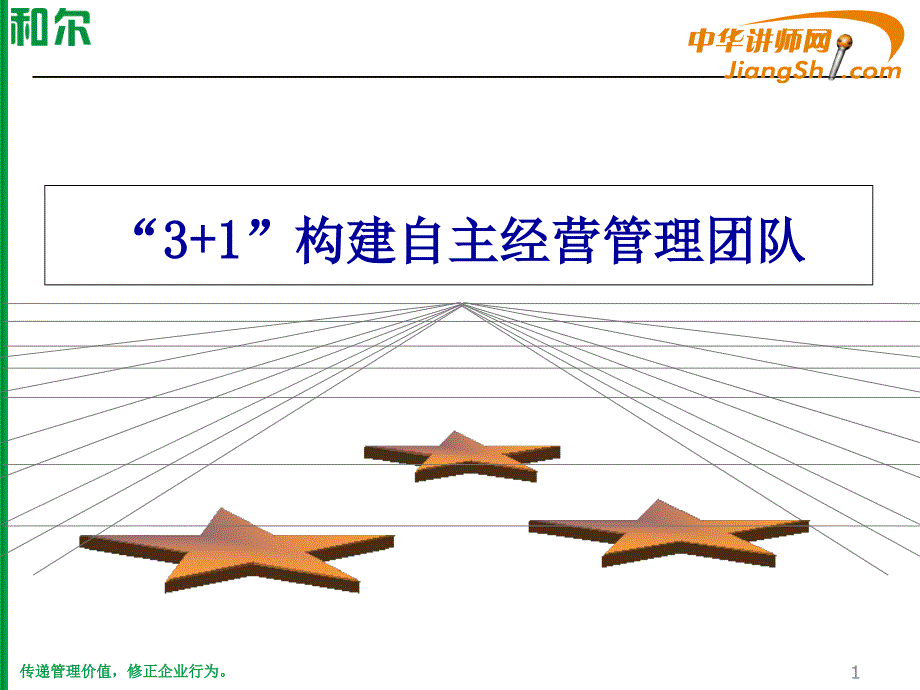 3加1构建自主经营管理团队培训课件_第1页