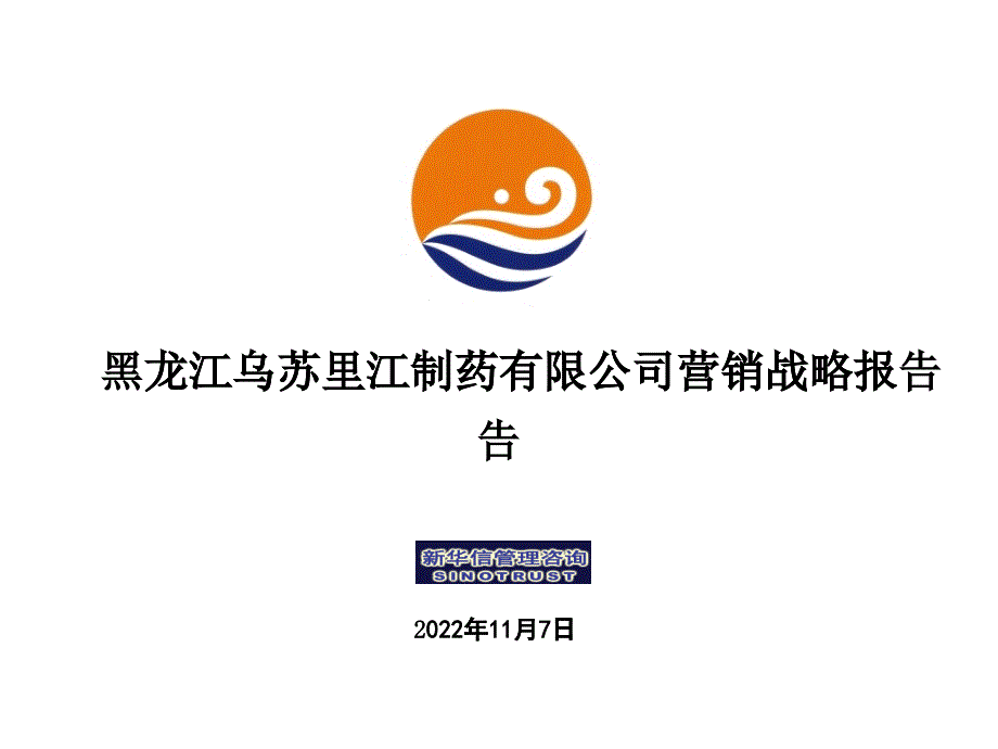 乌苏里江药业营销报告_第1页