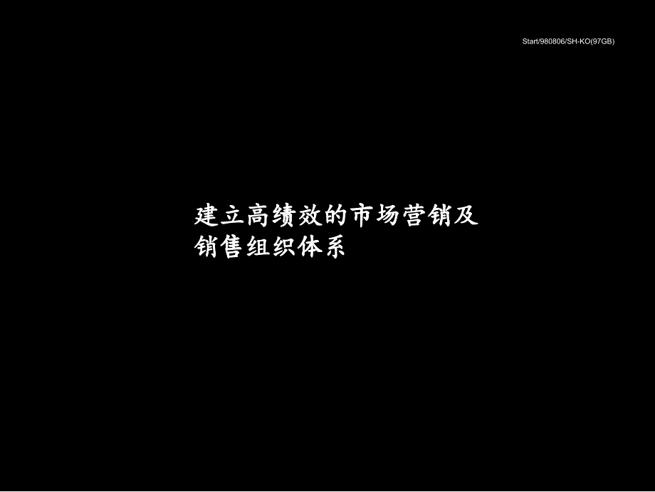 市场绩效营销及销售组织体系_第1页