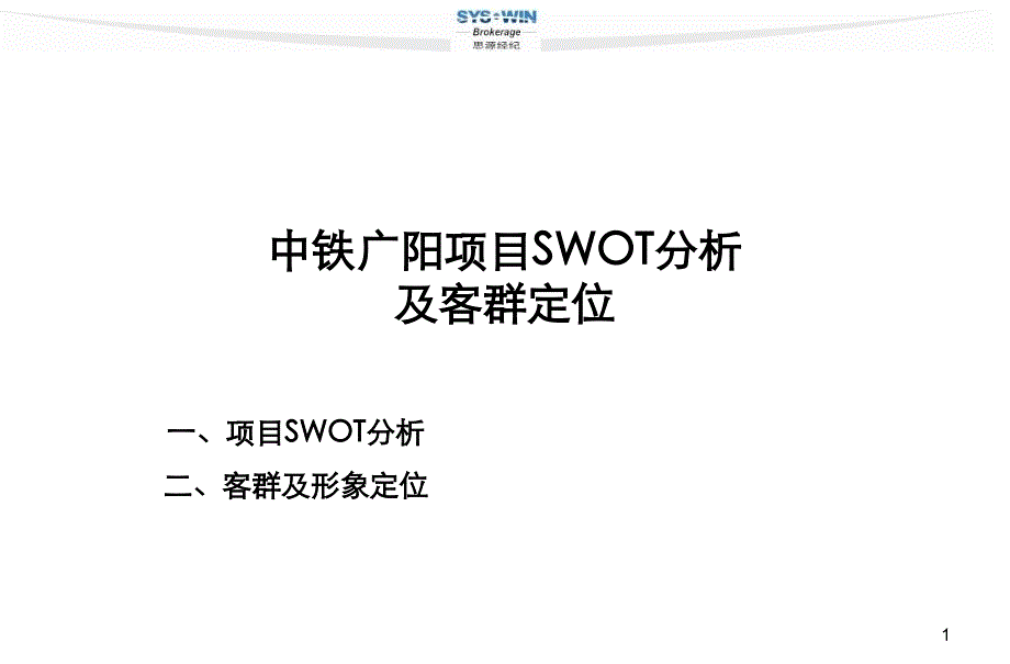 住宅项目客群定位及swot分析_第1页