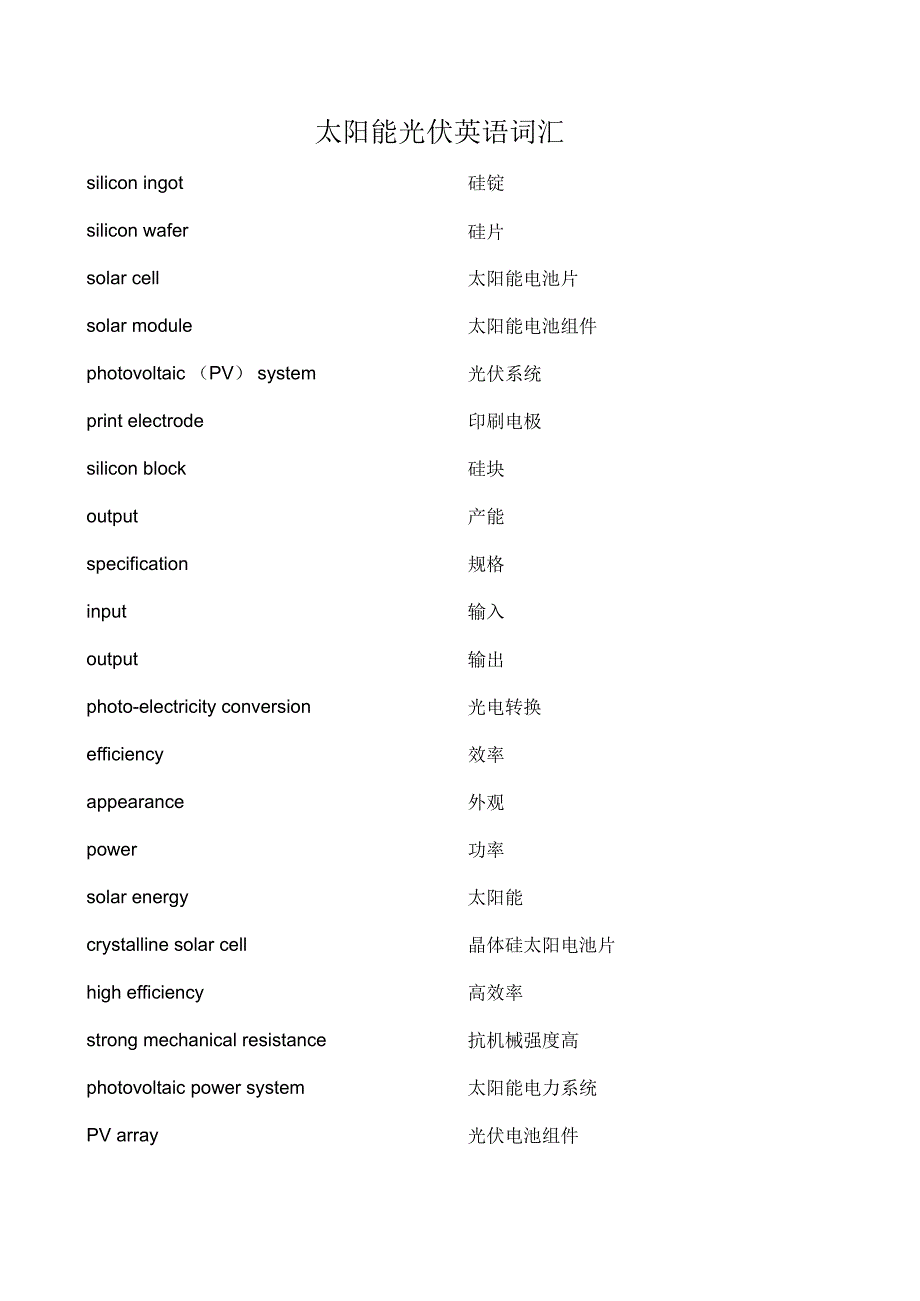 光伏和LED專業(yè)術語集錦_第1頁