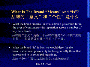 品牌的“意义”和“个性”是什么(PPT108页)